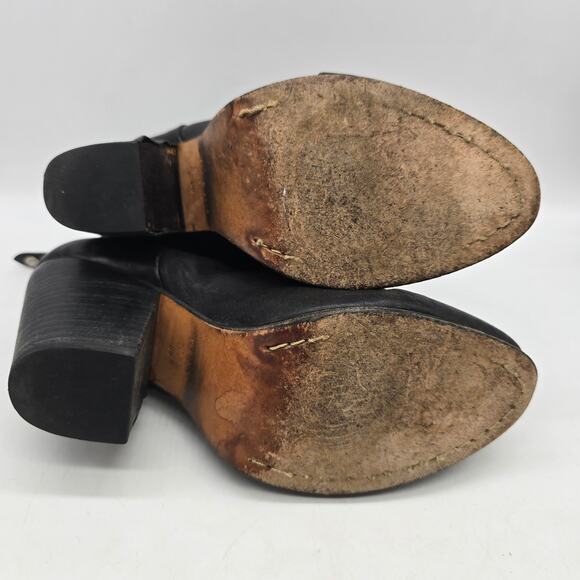 Rag & Bone Newbury Women's Leather Heeled Ankle Boots Booties Black Size 8 - Picture 5 of 10